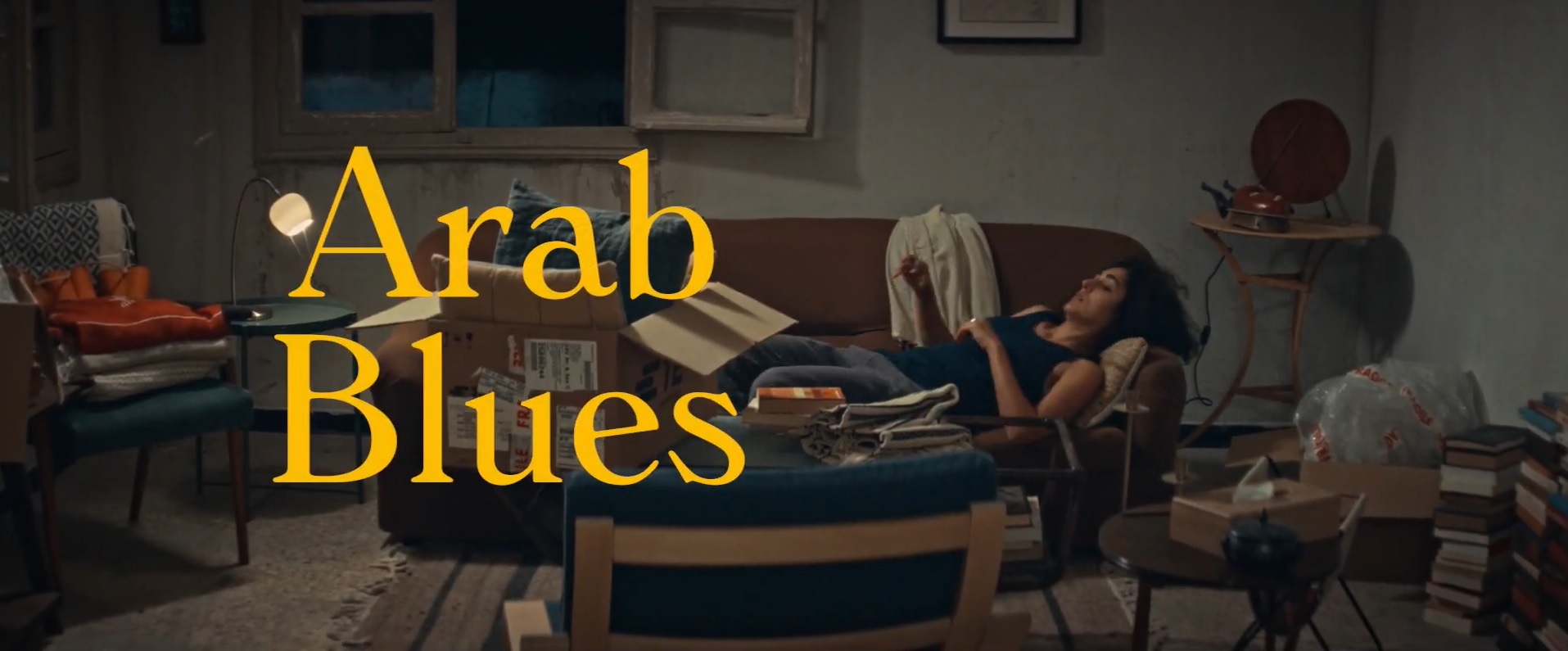 Arab Woman Lying on a couch