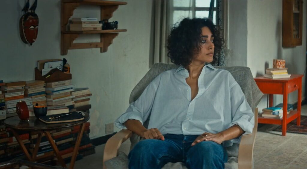 Woman sitting deep in thought